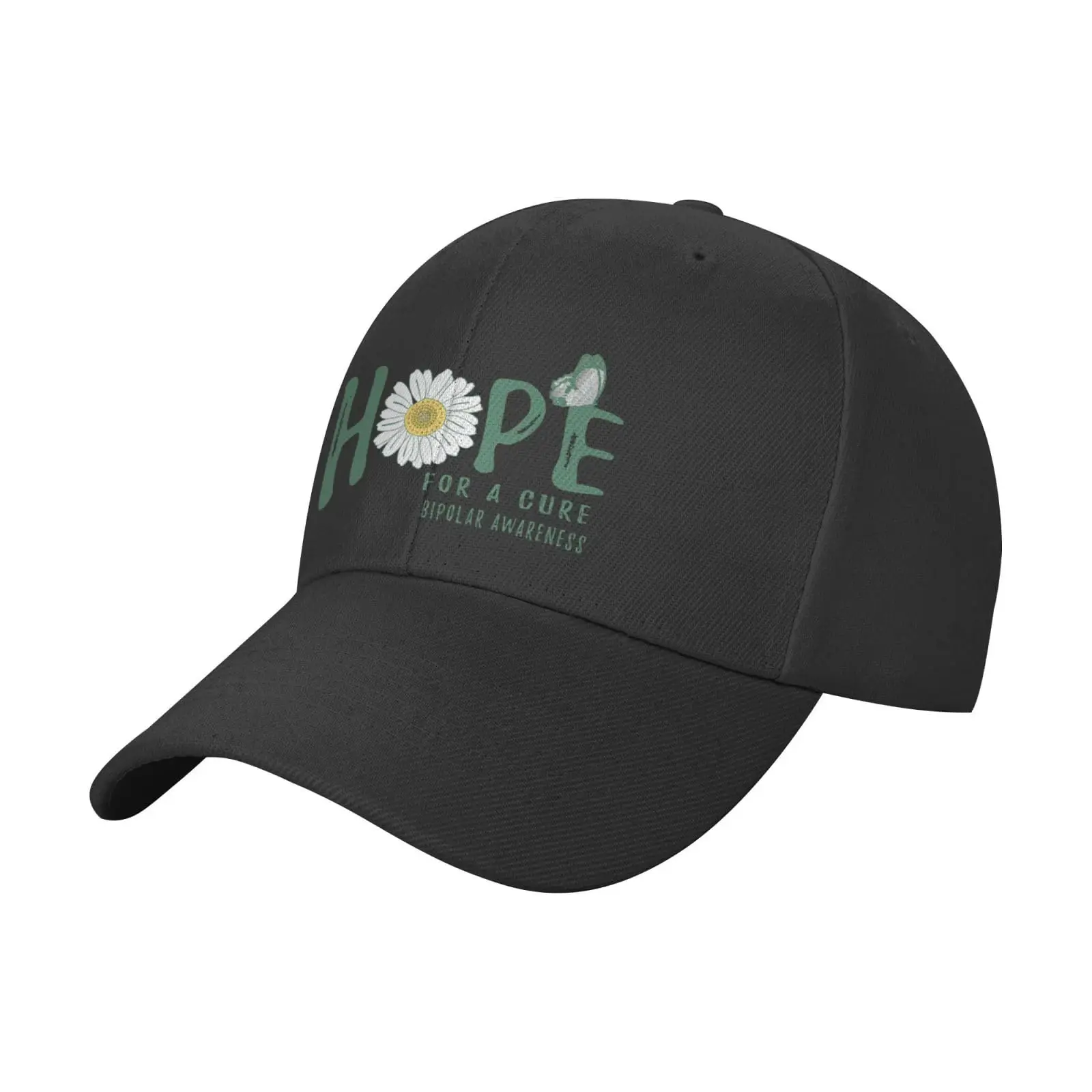 Baseball Cap with Hope for A Cure Colon Cancer Awareness Flower Personalized Trucker Caps Casual Dad Hat Sun Hats For Gifts