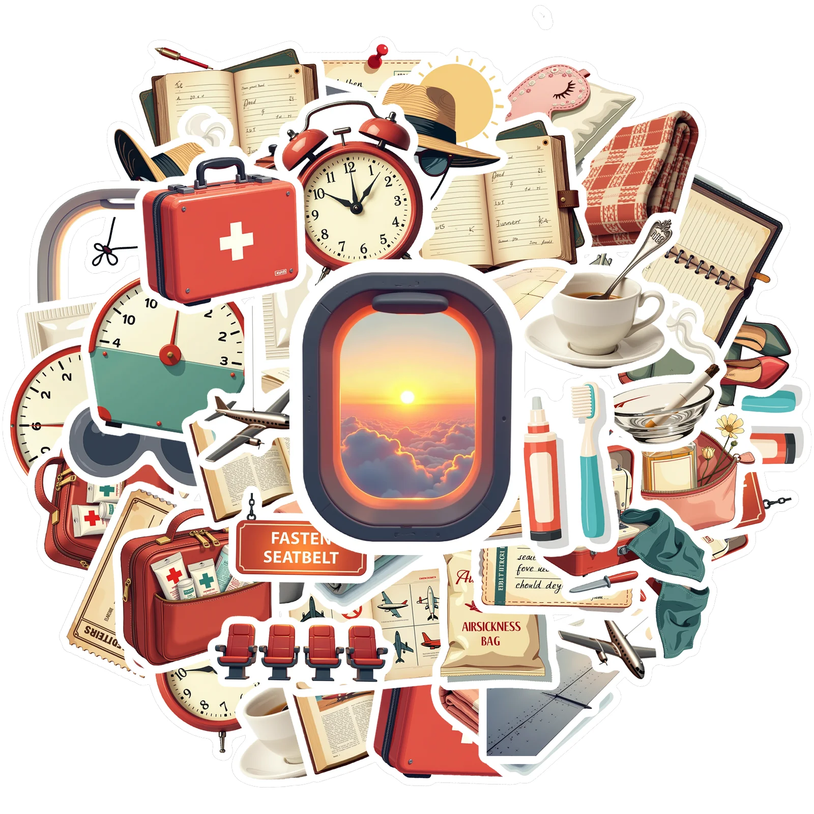35pcs-100pcs Cute Stickers Retro Teacher Reward Stickers Sticker Pack For Notebook Luggage Mobile Phone Cup DIY Phone Laptop