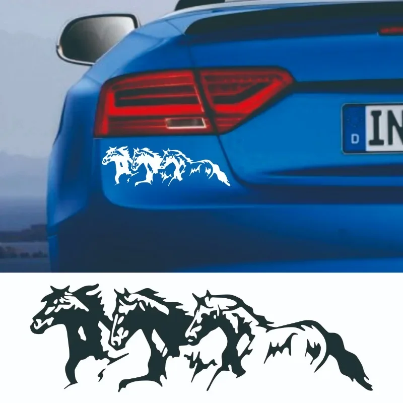 ملصق سيارة من الفينيل على شكل خيول الجري مقاوم للماء ورائع وقابل للإزالة وملصقات سيارات ذاتية اللصق #2