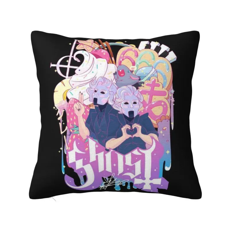 

Custom G-Ghostes Band Poster Square Pillowcover Home Decorative Cushion Cover Throw Pillow for Car Double-sided Printing