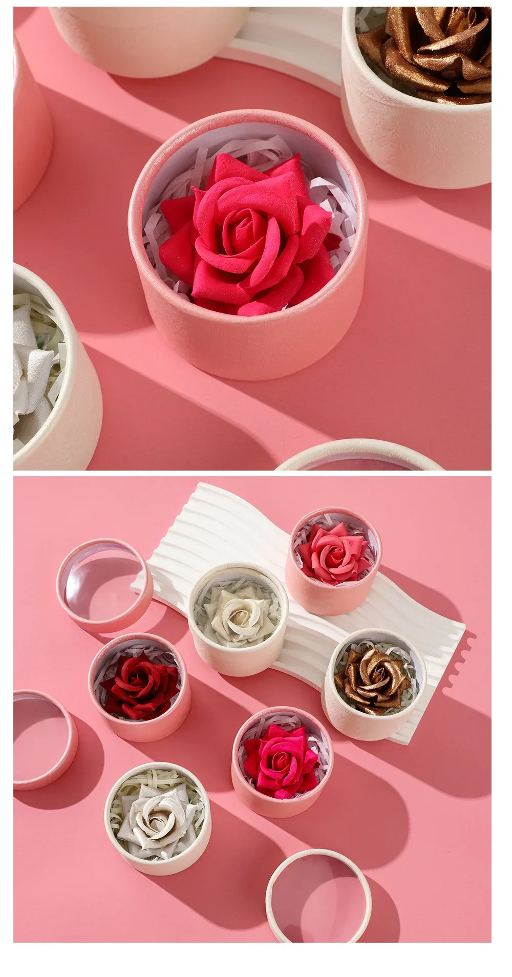 SAM SUGAR Palette di fard e evidenziatori rosa 3D: stile petalo, bagliore naturale facile da colorare, migliora il tono della pelle Trucco nudo COLORE:06