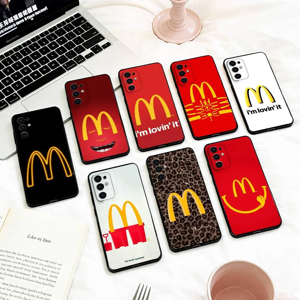 

Hot M-McDonalds L-Logo Phone Case For Samsung S 25,24,23,22,30,21,10,9,Ultra,Plus,Lite,FE,4,5 G Soft Black Case