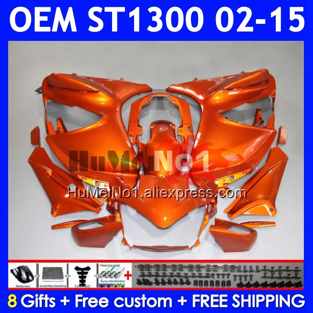 STX1300 For HONDA ST-1300 ST 1300 CC 02 03 04 Gloss Orange 05 06 07 08 72No.64 ST1300 2009 2010 2011 2012 2013 2014 2015 Fairing