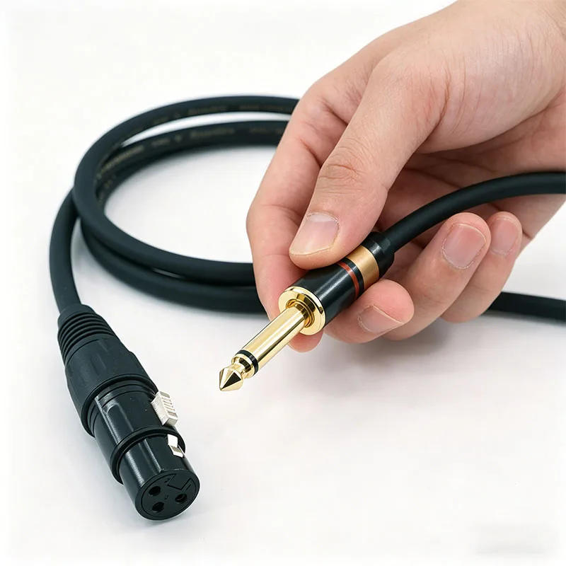 Microphone Cable XLR 3-Pin To Jack 6.5mm Mic Lead Aux Cord TRS 6.35 Mm/6.5 Mm Male To XLR Female Cord for Amplifier AMP