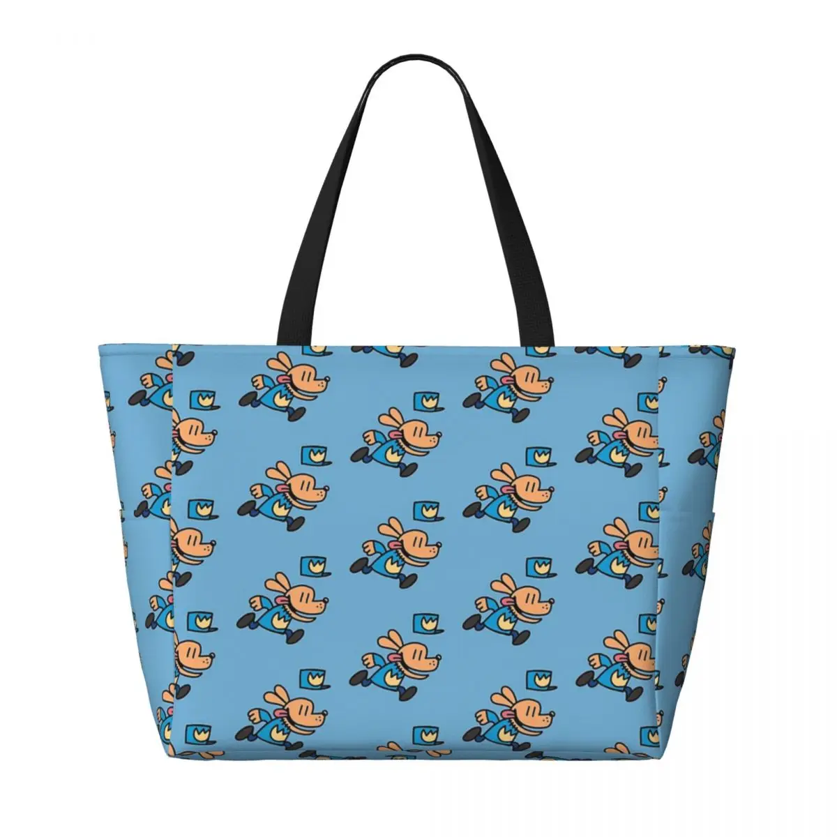 Officier Hond Man Running Fan Art Strand Tote Bag Sport Gym Yoga Duffle Grote Tote Bag Dames Reistas Fitnesstas