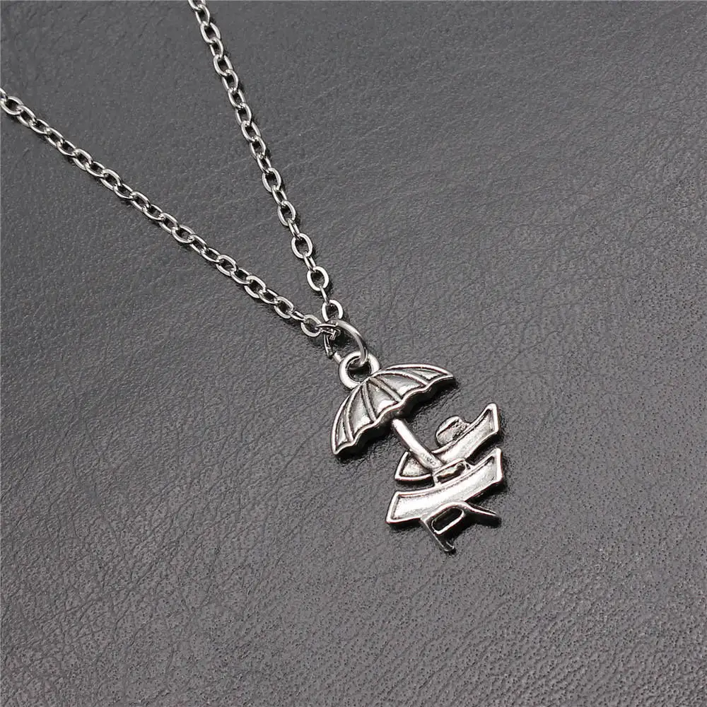 1pcs Beach Chair Charms Necklaces For Men Findings Jewelry Tools For You Chain Length 43+5cm