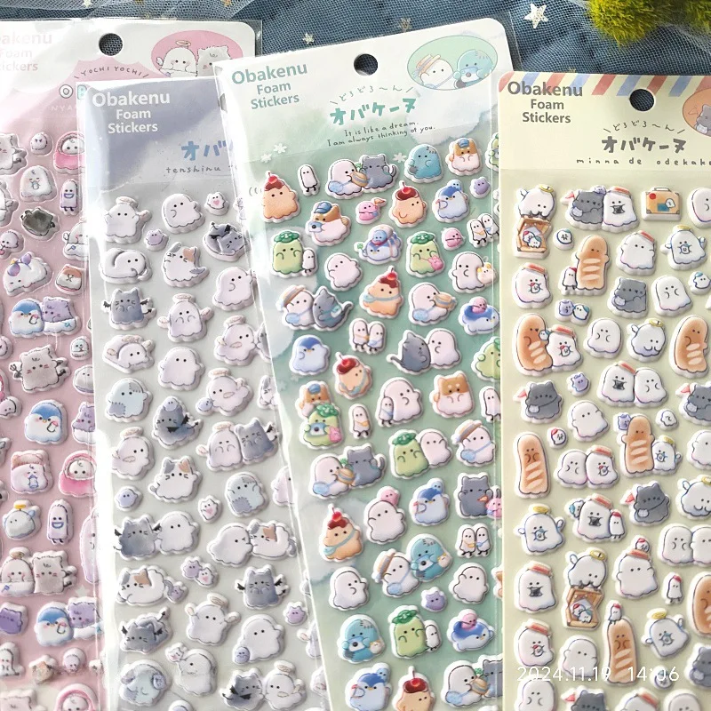 

Kawaii 3D наклейка из пенопласта Obakenu, креативная мультяшная студенческая награда, украшение ручной работы, чехол для телефона, наклейка, периферийные устройства, подарок другу