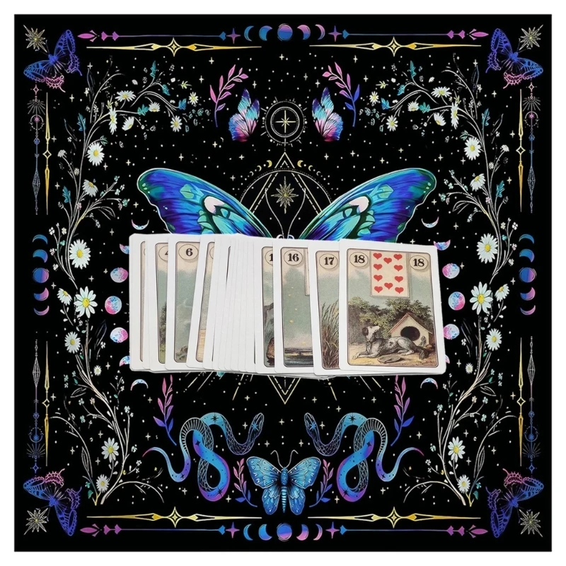 Bài Tarot Khăn Trải Bàn Bàn Thờ Vải Ô Hoàn Bói Toán Phụ Kiện Trò Chơi