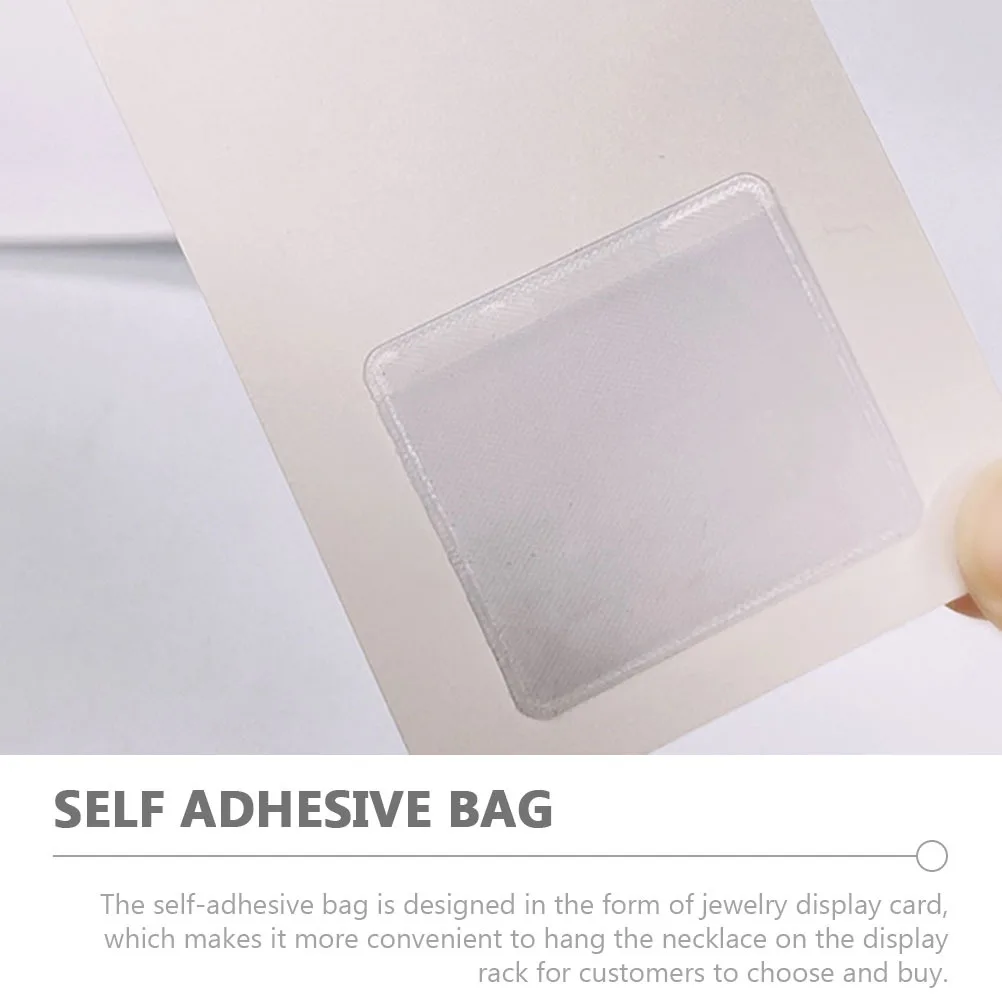 

360pcs Necklace Display Bags Clear Self-Adhesive Pouches For Jewelry Chain Storage Hanging Organizer Packaging Supplies
