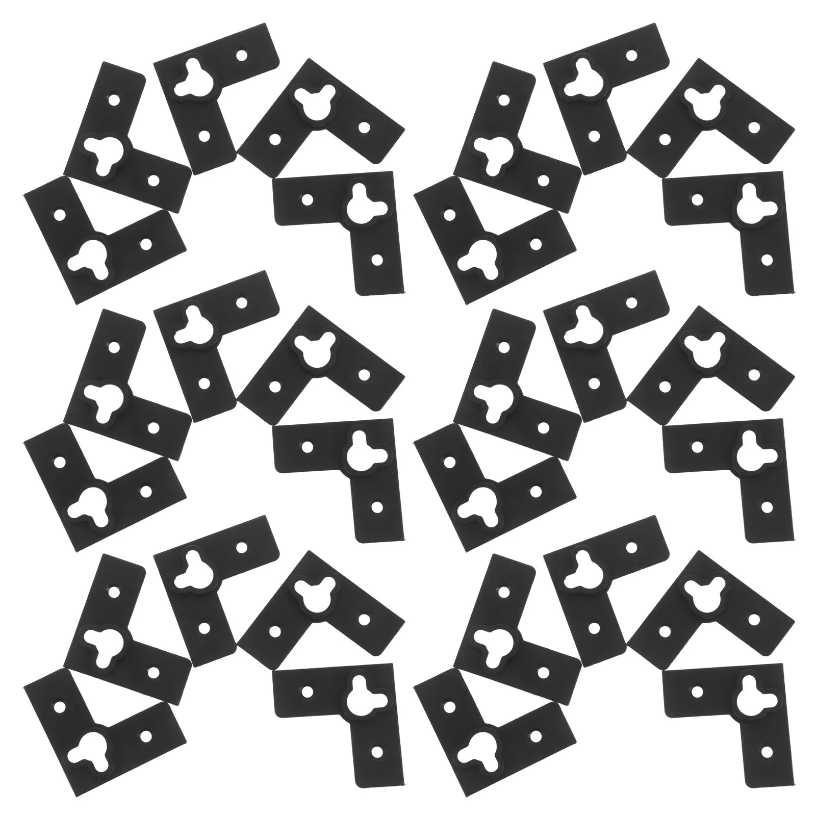 

200Pcs Decorative Corner Brace Brackets 90 Degree Picture Frame Hardware Flat L Shape Repair Plates for Wood DIY Projects