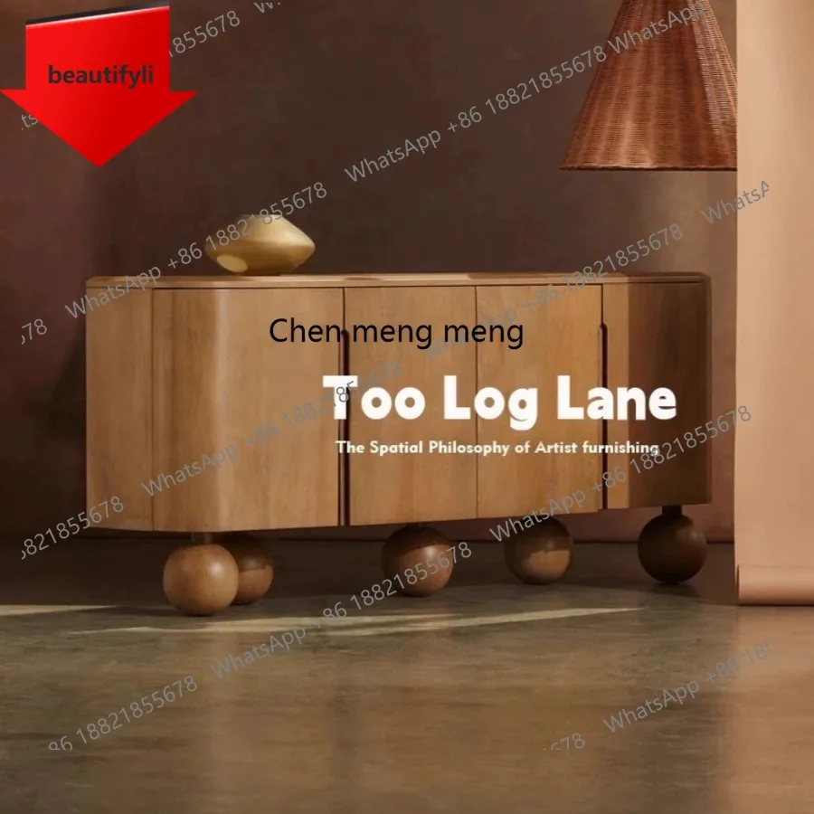 

X188 Vintage Style Solid Wood Retro Wabi-Sabi Home Dining Sideboard Entrance Hall Cabinet Designer Creative Storage Cabinet