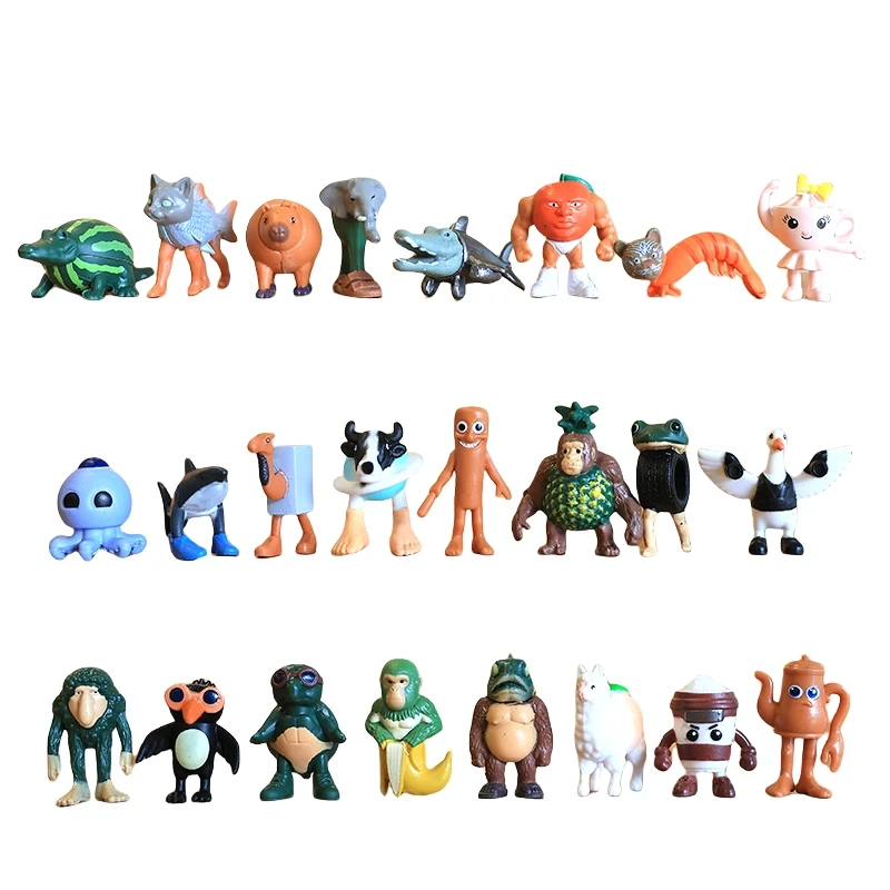 

24Pcs Tungtungtung Sahur Tralalelo Tralala Shark Bombardirocrocodilo Bonecaambalabu Action Figure Model Garage Kit Toys Gift