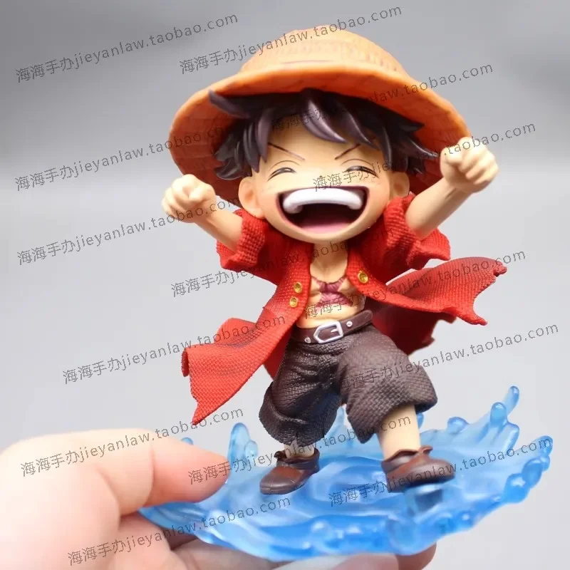 อะนิเมะOne PieceตัวเลขลิงD Luffyตัวเลขการกระทํารุ่นQยิ้มLuffyหมวกฟางรูปปั้น15Cm PVCคอลเลกชันรุ่นของเล่น