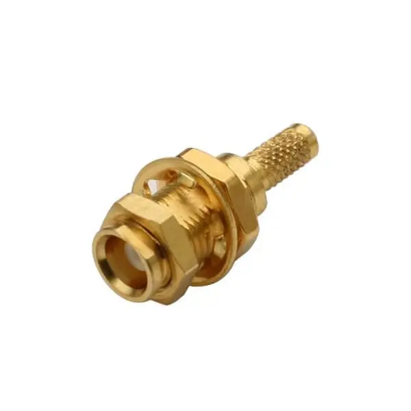 MCX Bulkhead Connector Straight Female Crimp Type for RG178