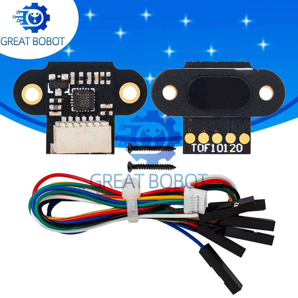 Range Sensor Module 10-180Cm Distance Sensor Tof10120 Distance Sensor Uart I2C Output 3-5V Rs232 Interface for Arduino