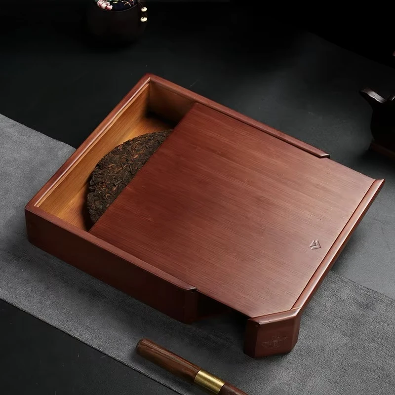 

Bamboo Pu-erh Tea Storage Box, Tea Cake Organizer Drawer Tray, Multi-Layer Tea Ceremony Accessory Holder, Kung Fu Stand