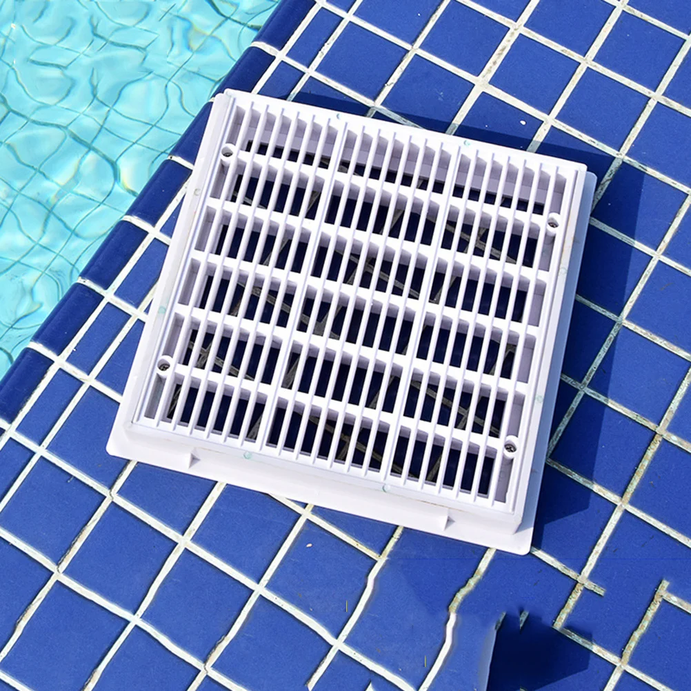 

Square Floor Drainer Tool For Swimming Pool Durable Plastic Main Drain Cover Smooth Surface Automatic Shut-Off Spa Pond