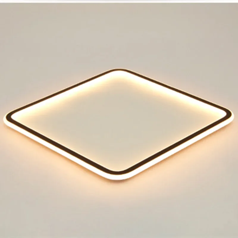 Minimalism Modern LED Ceiling Lamp Simple Rectangle Chandelier Remote Control For Living Room Dining Room Kitchen Bedroom Light