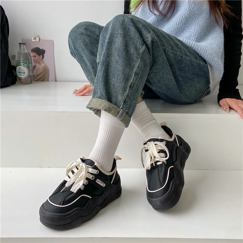 2023 Spring and Autumn Fried Street Dissolved Sole Daddy Shoes Women's Leisure Platform Shoes Zapatos De Mujer Women Sneakers