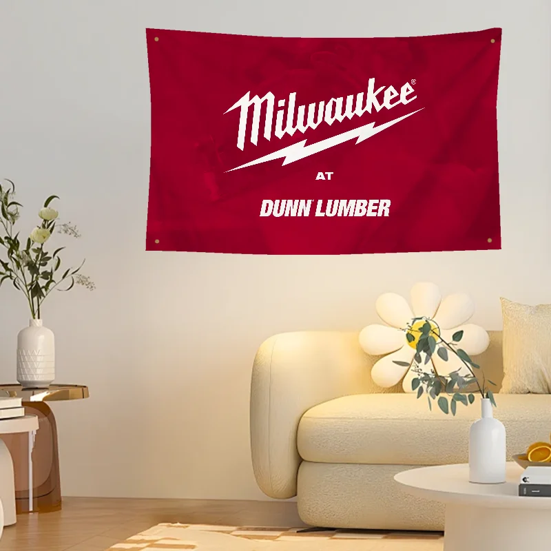 1PC M-Milwaukees Flag Workshop Flags Room Decor Flag Outdoor Decorations Flags For Rooms Four Hole Flag