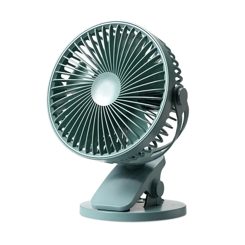 

New usb charging small fan large wind mute desktop handheld clip fan student dormitory office