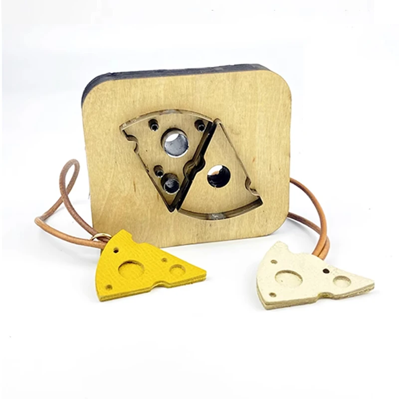 DIY Cheese Keychain Charm Die-cutting Template,Punching Knife Mold,Customized Leather Die Cutting,Handmade Bag Hanging Pendant