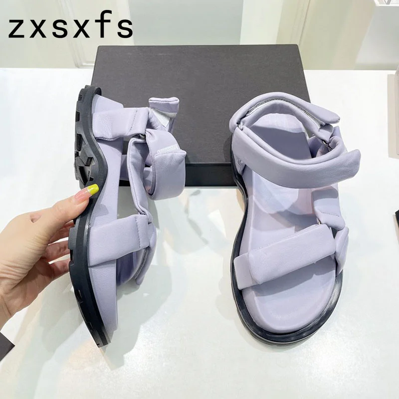 

2023 Thick Sole Platform Women's Sandals Summer Holiday Flat Casual Beach Shoes For Woman Designer Brand Sandalias Mujer Woman