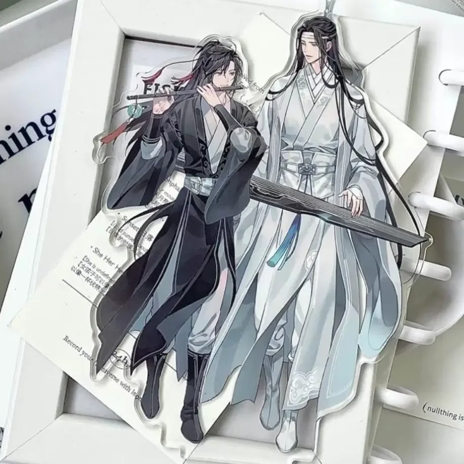Anime arcymistrz demonicznej uprawy rysunek stojak akrylowy Wei Wuxian figurka ozdoby na biurko Lan Wangji statua akrylowa zabawka prezent