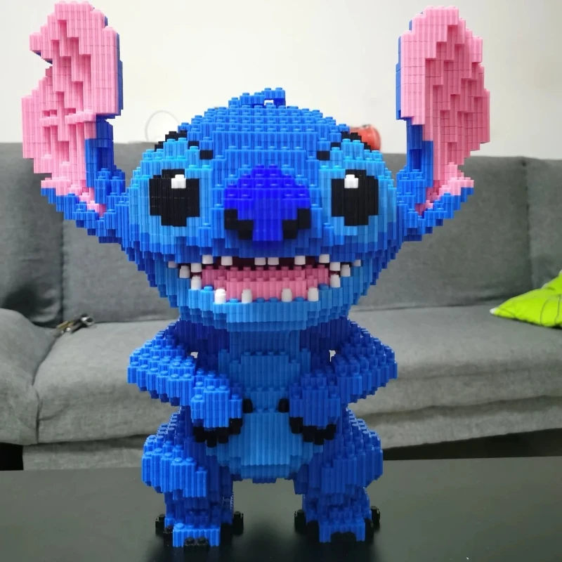 

30cm Cute Stitch Building Blocks Toy Small Particle Bricks Desktop Decoration Gift for Children Quick Delivery