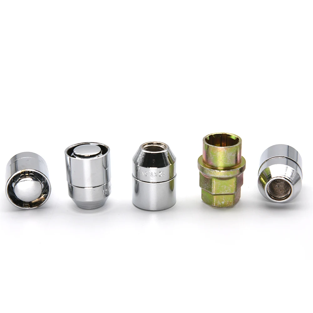 M12x1.5 Wheel Locks Lug Nuts Anti Theft Anti-theft Wheel Bolt Lock Locking Nut 4 Wheel Nuts Lock with Sleeve Car Parts