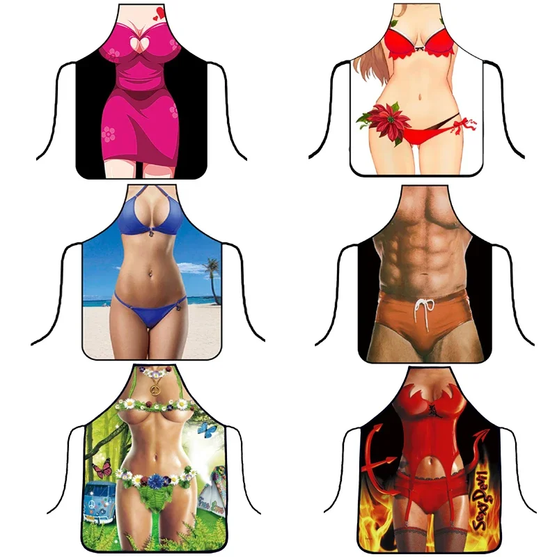 Kitchen Funny Apron Fashion in Cuisine:Male Chefs, Barbecues, Bars, Cafes, Beauty and Nail Studio Waterproof and Anti Fouling