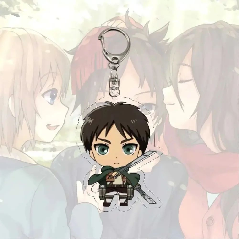 Attack on Titan Anime Keychain, Car Key Chain, Bag Pendant Accessories, Cartoon Key Ring