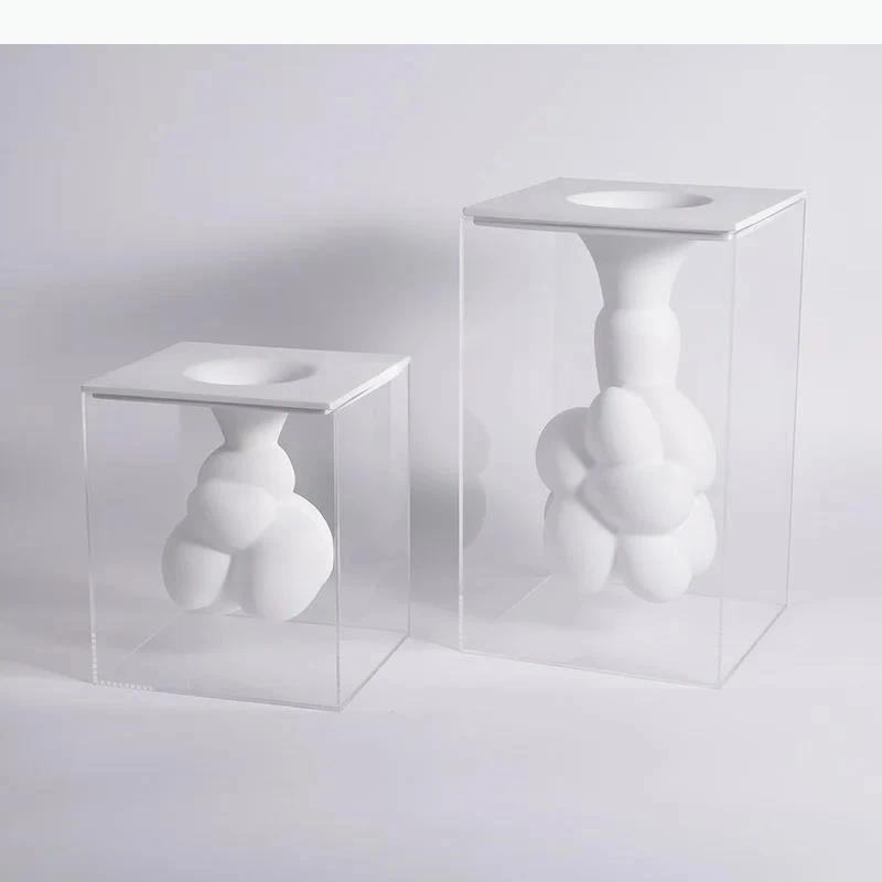 Suspended Bubble Clouds Decorative Vase Desk Decoration Acrylic Display Artificial Flowers Vases Room Aesthetic Decor