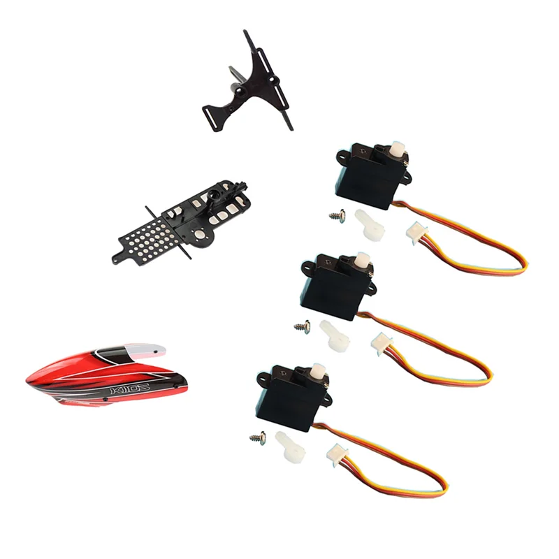 FULL-1 Set XK K110 Upgrade K110S Canopy Servo Main Frame And Servo Plate For Wltoys XK K110 K110S RC Helicopter Upgrade Parts