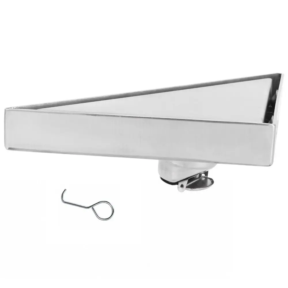 304 Stainless Steel Floor Drain Triangular Enlarged Buckle Design Corner Drain Threaded Adapter Concealed Bathroom Floor Drain