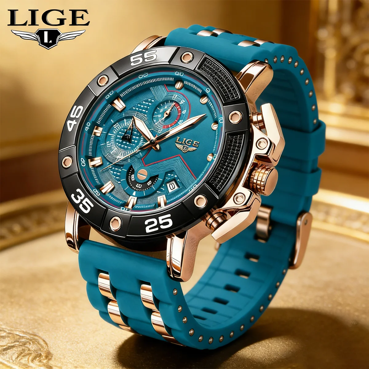 

Мужские кварцевые часы LIGE класса люкс: оригинальный дизайн, модные, простые, с датой, повседневные, спортивные, водонепроницаемые, светящиеся, для активного отдыха