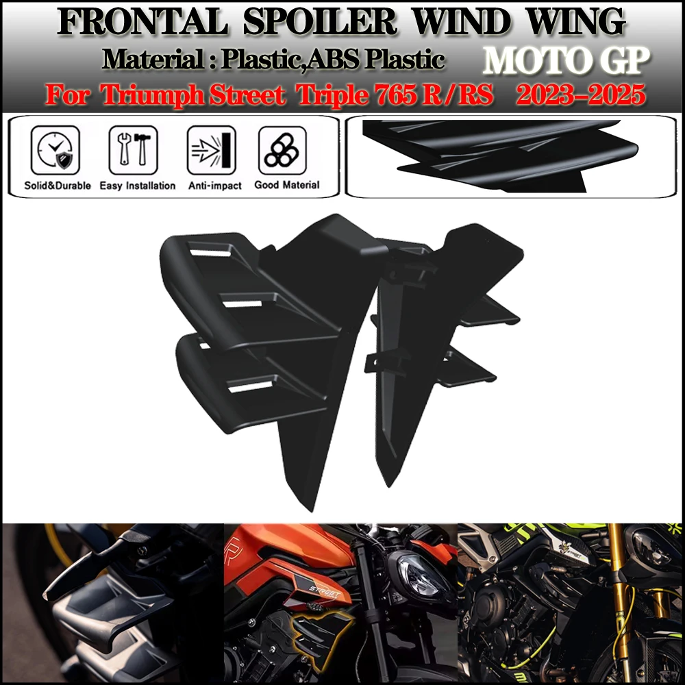 

For Triumph Street Triple 765 RS 2023-2025 Front spoiler Lower spoiler flank 765R 765RS Side Wing Side spoiler FRONTAL SPOILERS