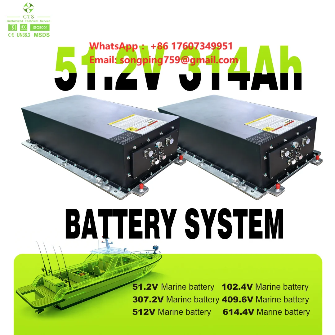 Batería de Litio Marina LiFePO4 CTS 36V 48V 314Ah para Barco Eléctrico y Motor de Arrastre Marino