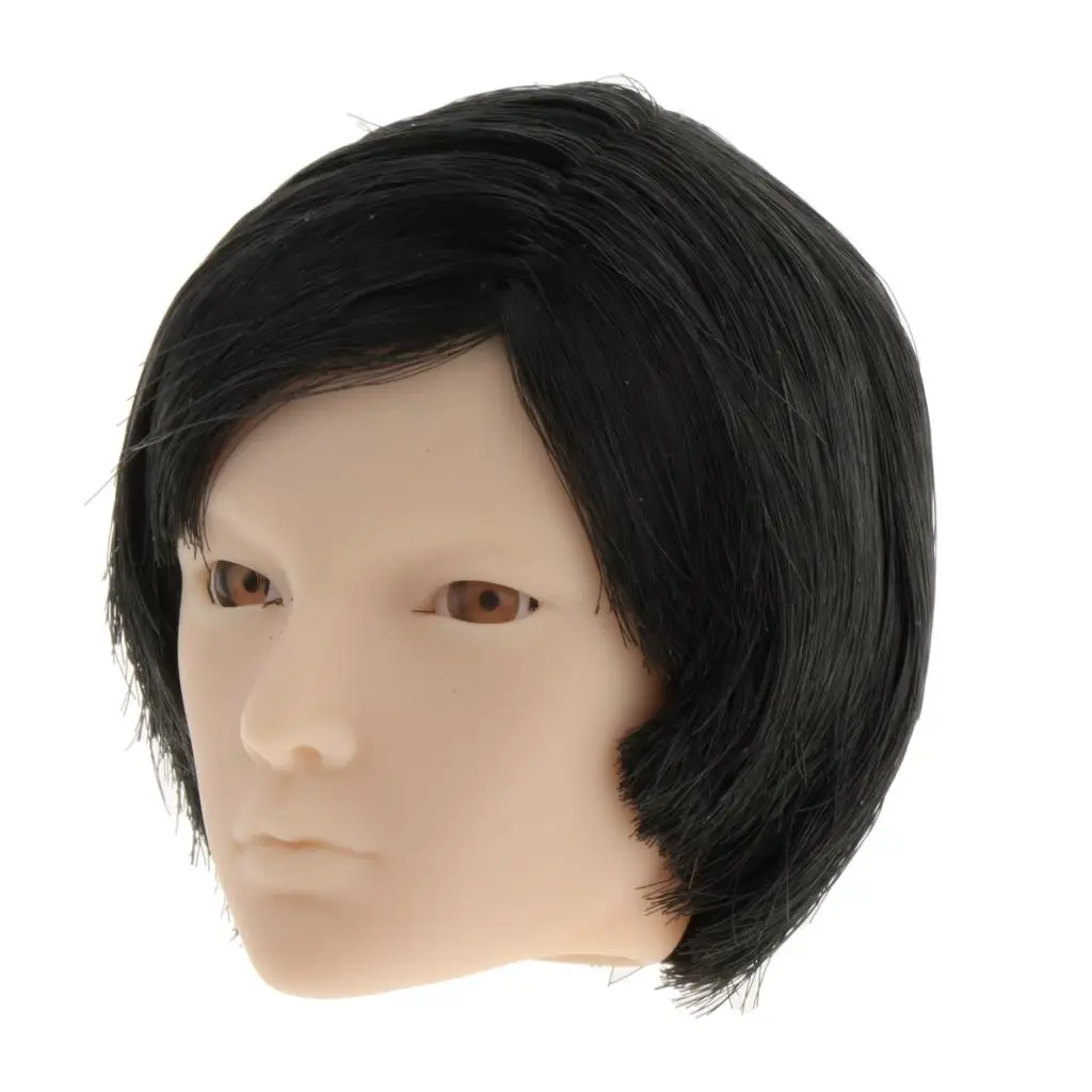 Kopfskulptur im Maßstab 1:6 mit kurzem Haar für 12-Zoll-männliche Actionfiguren