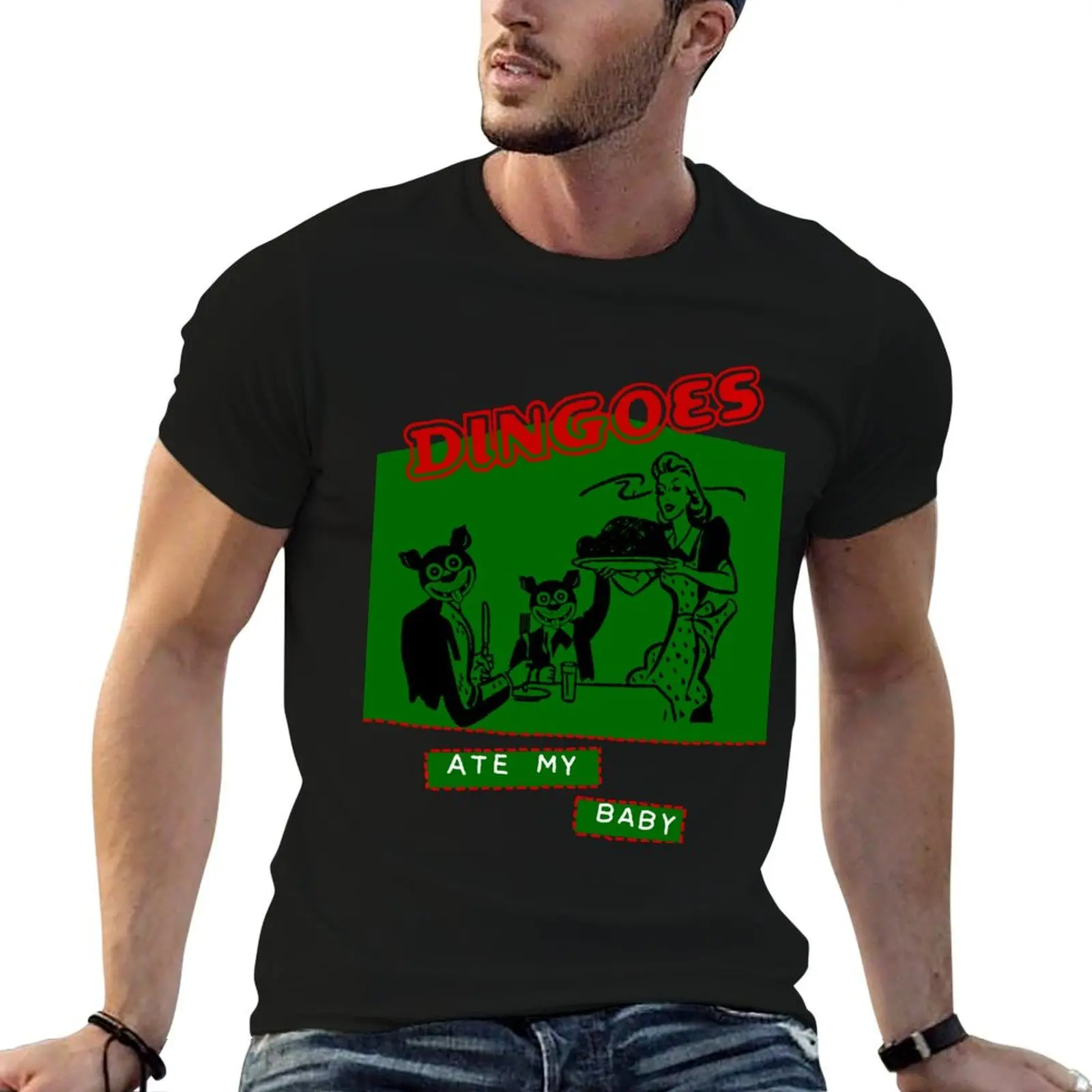 Camiseta Dingoes Ate My Baby, camisetas de algodón para hombre, camisetas 100% para hombre, camisetas suaves de algodón, camiseta 100% de algodón