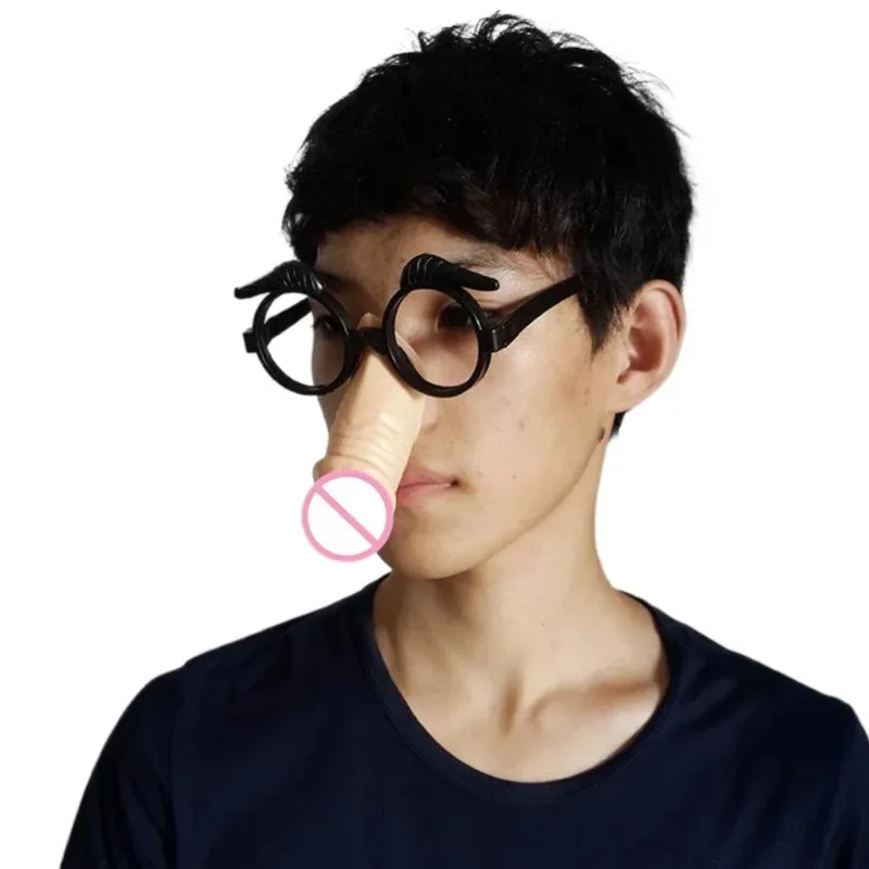 Penis Glasses Mask Funny Long Nose Party Glasses Adult Bachelorette Party Penis Glasses Halloween Mask Toys Sexy Cosplay Masque
