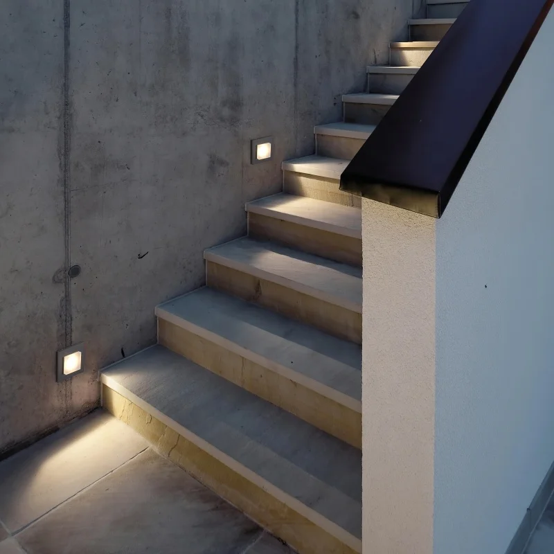 

3w IP65 aluminium base acrylic shade recessed mounted LED wall light stair modern LED outdoor step wall light