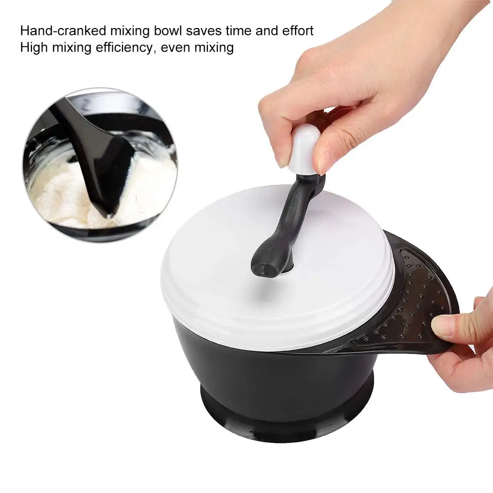 

Manual Hair Dye Mixing Bowl with Hand Crank Professional Salon Tool Home DIY Tint Cream Stirrer NonSlip Grip Durable