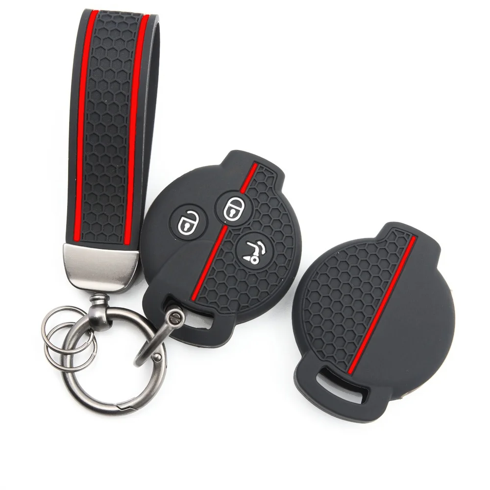 Smart Key Shell With Lanyard For Mercedes Benz Smart 450 City Coupe Cabrio Crossblade Fortwo Roadster Forfour Scratch Resistant