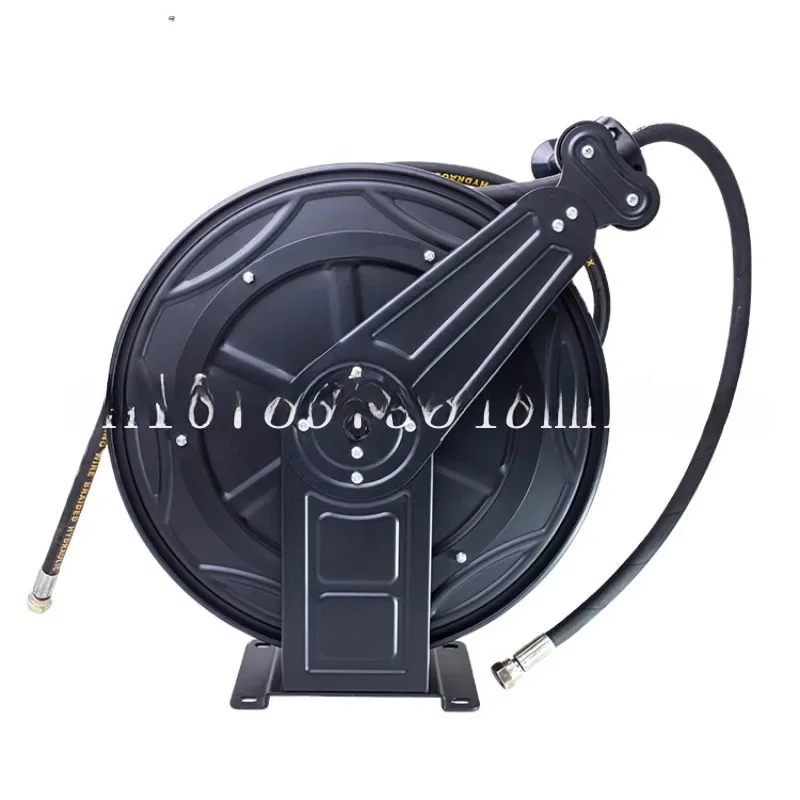 Automatic Retracting Metal Hose Reel Garden Wall Mount Stainless Steel Hose Reel Air Carwash High Pressure Washer Hose Reel