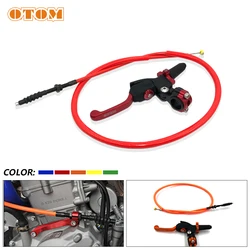 OTOM CNC Motorcycle Hydraulic Clutch Kit Lever Master Cylinder Knitting Oil Hose Adjustable Folding Handle Universal Accessories