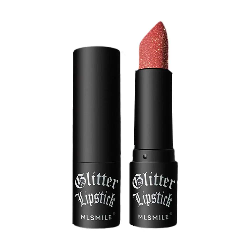 Glitzer Lippenstift wasserdicht lang anhaltende feuchtigkeit spendende Diamant sexy Lippen rot Tönung Make-up Lippen matte Tasse Perl glanz Antihaft g0h4