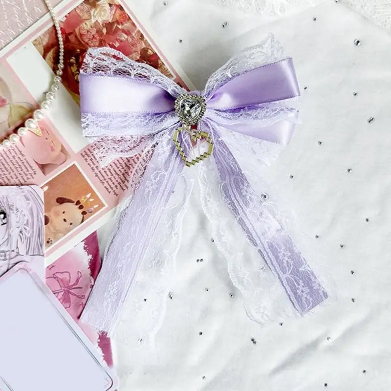 A52E Zarte Schleifen Haarschmuck Haarteil Geburtstagsgeschenk Geeignet für verschiedene Altersgruppen – Detail 5