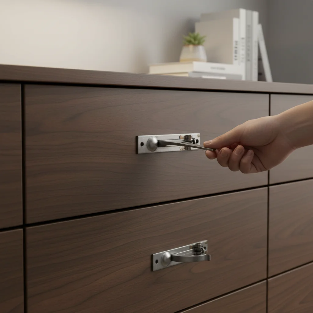 Stainless Steel Hidden Pull Handle Hidden Pull Handle Durable Stainless Steel for Platform Drawer Cabinet Invisible Door