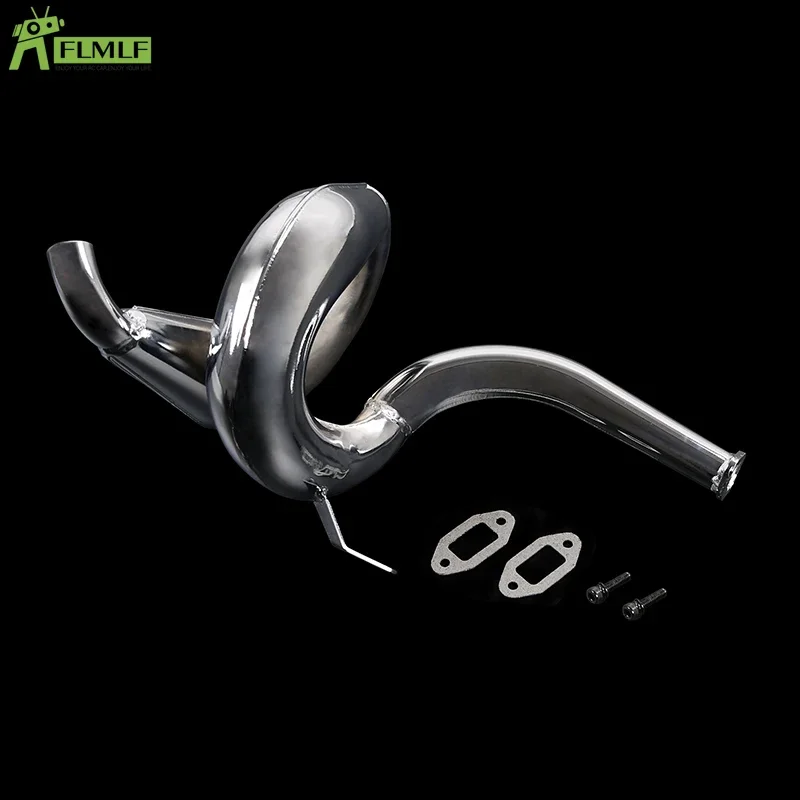 Alloy Exhaust Pipe Set of 71CC Engines Fit for 1/5 HPI ROFUN BAHA ROVAN KM BAJA 5B 5T or Losi 5ive T Rc Car Games Toys Parts